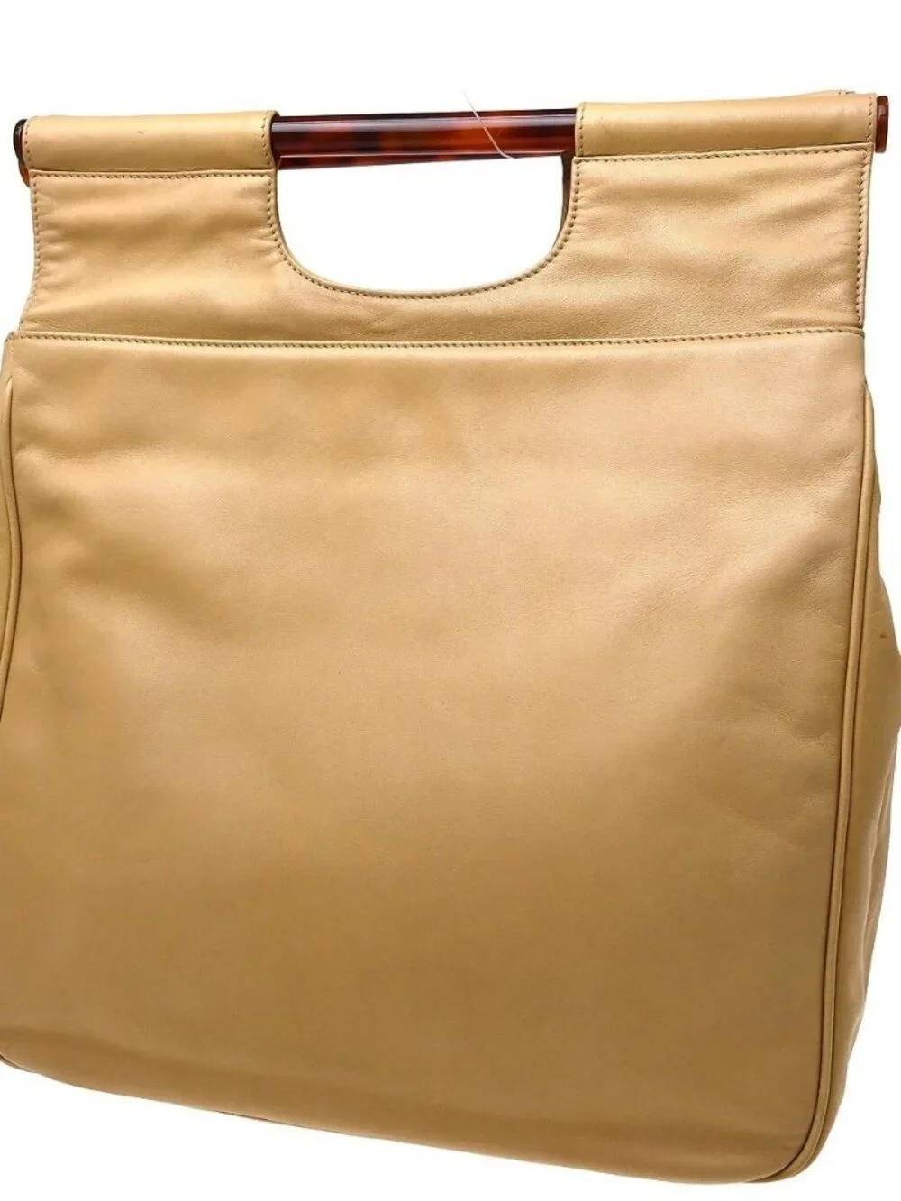 Best07 Chanel Beige Lambskin Handbag KQ01587
